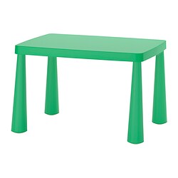 MAMMUT - Children's table, in/outdoor/bright green, 77x55 cm