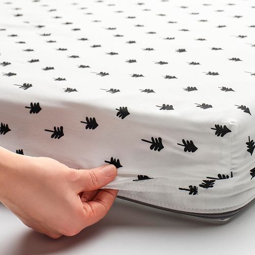 GRÖNFINK fitted sheet for cot