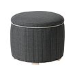 ÅTERLÖGA - Pouffe, with storage/Kilanda dark grey