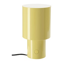 SPETSBOJ - Lampu meja, dapat diredupkan/kuning, 22 cm