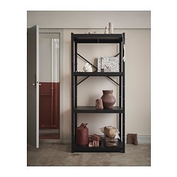 BROR - Shelving unit, black, 85x55x190 cm