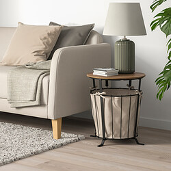 ÄNGESBYN - Storage table, black/pine light brown stained, 43 cm