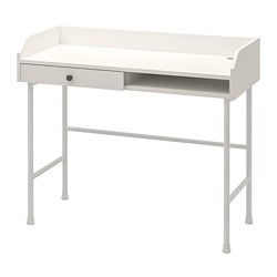 HAUGA - Desk, white, 100x45 cm