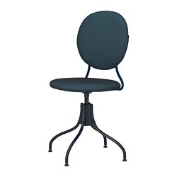 BJÖRKBERGET - Swivel chair, Idekulla blue