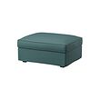 KIVIK - Footstool with storage, Kelinge grey-turquoise