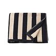 SLÅNHÖSTMAL - Handuk mandi, hitam/krem muda garis-garis, 70x140 cm