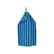 SLÅNHÖSTMAL - Hand towel, bright blue/light blue striped, 40x70 cm