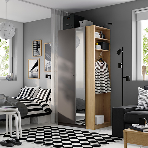 PAX add-on end-unit, oak effect, 20x58x236 cm | IKEA Indonesia