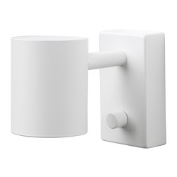 NYMÅNE - Wall/reading lamp, wired-in inst, white