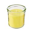 BLODHÄGG - Lilin beraroma dalam gelas, lemon & serai/kuning, 40 jam