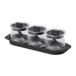 CELEBRERA - 3-piece spice jar set, glass