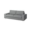 KIVIK - Sofa 3 dudukan, Tibbleby krem/abu-abu