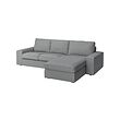 KIVIK - 3-seat sofa with chaise longue, Tibbleby beige/grey