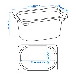 TROFAST - Storage box, light blue, 42x30x23 cm