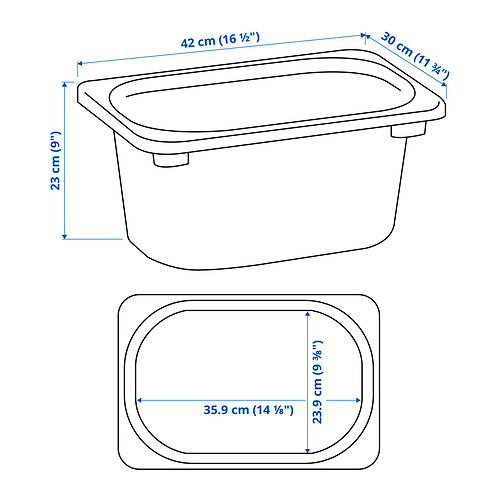 TROFAST Measurement Illustration