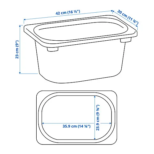 TROFAST Measurement Illustration