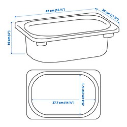 TROFAST - Storage box, light green, 42x30x10 cm