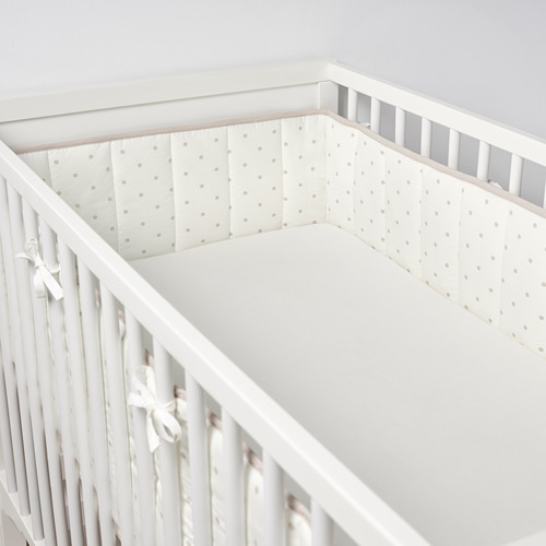 white cot bed bumper