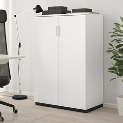 GALANT - Kabinet berpintu, putih, 80x120 cm
