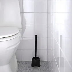 BOLMEN - Tempat dan sikat toilet, hitam