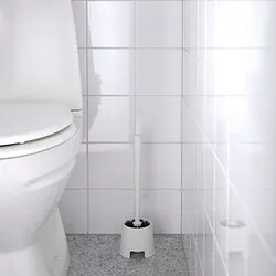 BOLMEN - Tempat dan sikat toilet, putih