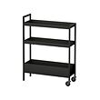 NISSAFORS - Trolley, black, 50.5x19x67 cm