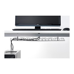 SIGNUM - Cable trunking horizontal, silver-colour, 70 cm