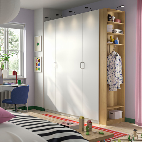 PAX add-on end-unit, oak effect, 20x58x236 cm | IKEA Indonesia