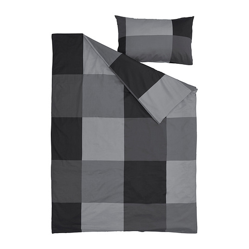 BRUNKRISSLA duvet cover and pillowcase