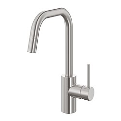 ÄLMAREN - Kitchen mixer tap w pull-out spout, stainless steel colour