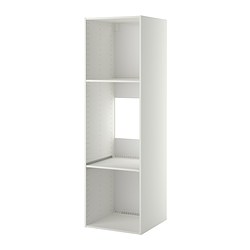 METOD - High cabinet frame for fridge/oven, white, 60x60x200 cm