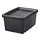 UPPSNOFSAD - kotak penyimpanan dengan penutup, hitam, 25x17x12 cm/3.5 l | IKEA Indonesia - PE804847_S1