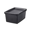 UPPSNOFSAD - Storage box with lid, black, 25x17x12 cm/3.5 l
