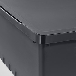UPPSNOFSAD - Storage box with lid, black, 25x17x12 cm/3.5 l