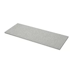 SÄLJAN - Permukaan meja dapur, abu-abu muda kesan mineral/laminasi, 246x3.8 cm