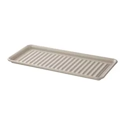 VÄLVÅRDAD - Pengering piring, krem/galvanis, 15x35 cm