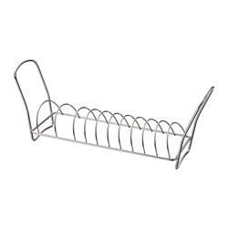 VÄLVÅRDAD - Rak pengering piring, baja tahan karat, 12x32 cm