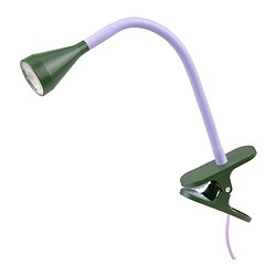NÄVLINGE - Lampu sorot jepit LED, ungu/hijau tua