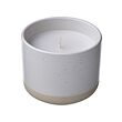 JÄMLIK - Scented candle in ceramic jar, Vanilla/white, 25 hr