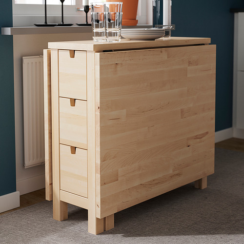 NORDEN gateleg table, birch, 26/89/152x80 cm | IKEA Indonesia
