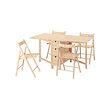 NORDEN/FRÖSVI - Table and 4 chairs, birch/beech, 26/89/152 cm