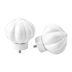 PALPMOSSMAL - Finials, 1 pair, white