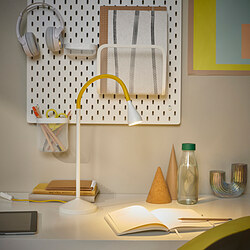 NÄVLINGE - Lampu meja LED, kuning/putih