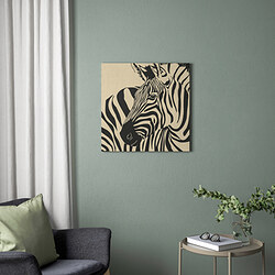 PJÄTTERYD - Picture, rustic zebra, 56x56 cm