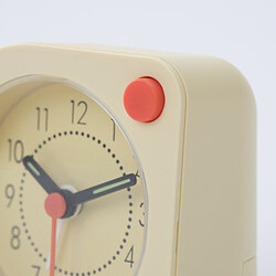TJINGA - Alarm clock, pale yellow, 8x8 cm
