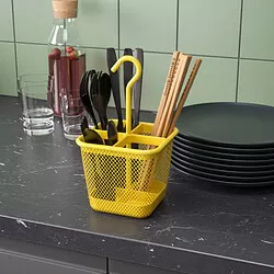 UPPDATERA - Tempat alat makan, kuning, 12x12 cm