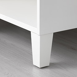 LÄTTHET - Kaki, putih/kayu, 11 cm