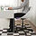 MALSKÄR/LOBERGET - swivel chair + pad, white black/lilac | IKEA Indonesia - PE925848_S1