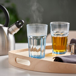 POKAL - Glass, light blue, 35 cl