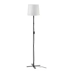 BARLAST - Lampu lantai, hitam/putih, 150 cm